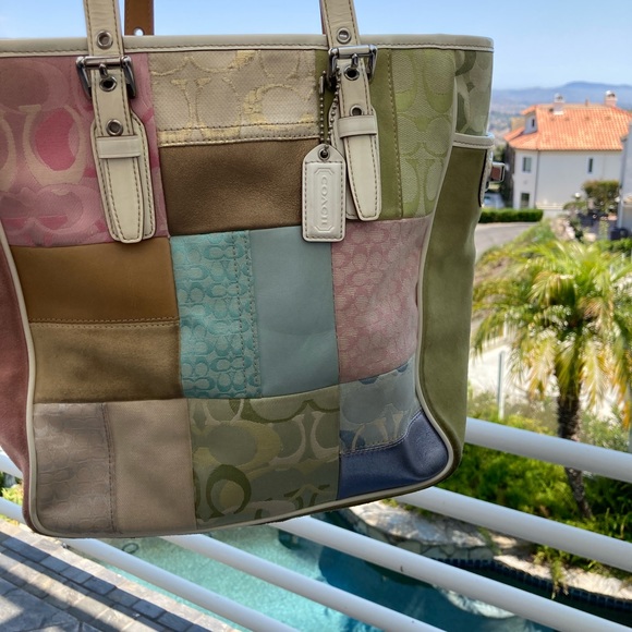 Coach | Bags | Coach Multicolor Spring Patchwork Tote | Poshmark